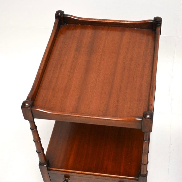 Wood Antique Georgian Side Tables, 1950, Set of 2 For Sale - Image 7 of 11