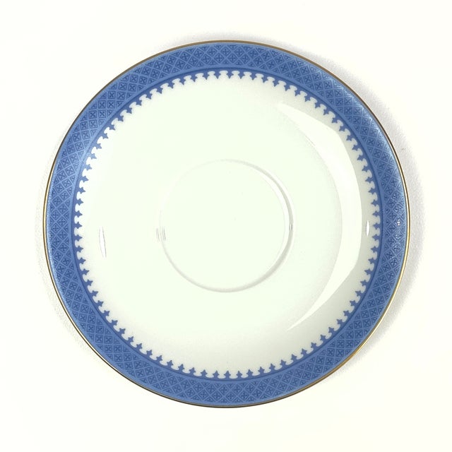 Eclectic Cornflower & Cream Vintage Wall Plate Curation - Group of 13 For Sale - Image 12 of 18