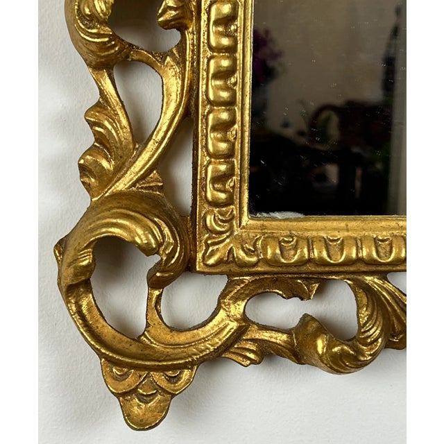 1980s Italian Baroque Style Carved & Gilded Mirror For Sale In New York - Image 6 of 11