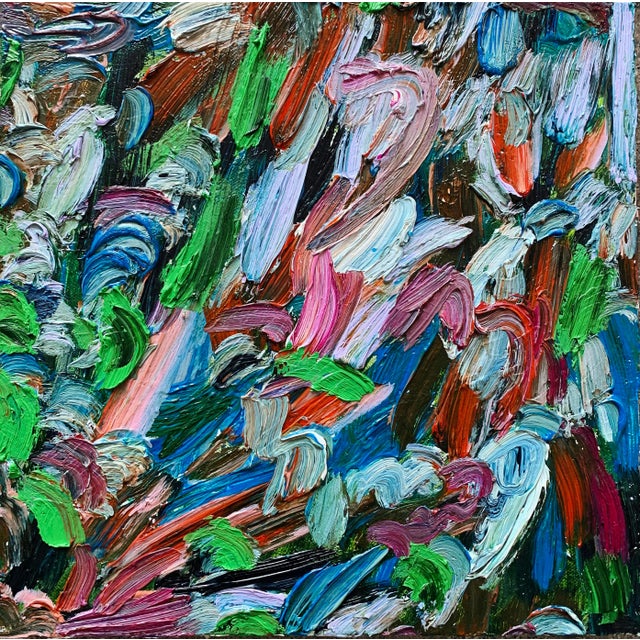 Contemporary "The First Time" Contemporary Abstract Expressionist Oil Painting by Monica Shulman For Sale - Image 3 of 5