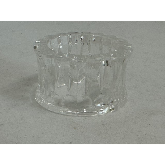 1970s Crystal Napkin Rings - Set of 8 For Sale - Image 4 of 4