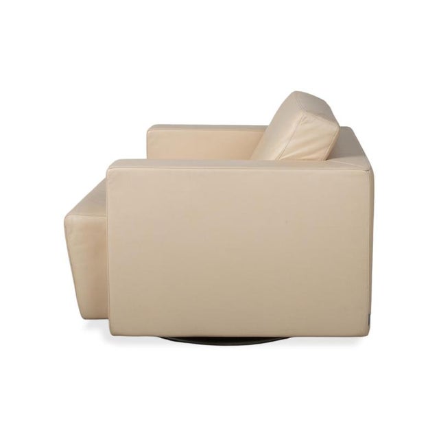 Leather Nelson Armchair in Cream Beige from Walter Knoll For Sale - Image 13 of 14