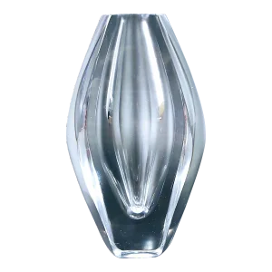 Signed Mid-Century Scandinavian "Ventana" Glass Vase by Mona Morales-Schildt for Kosta, Sweden, 1950s
