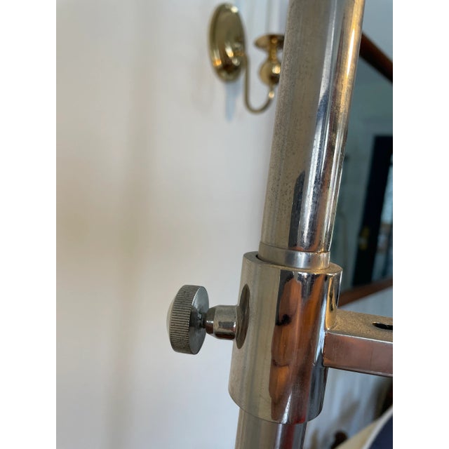 Chrome Mid 20th Century Arredoluce Style Chrome Easel Lamp For Sale - Image 8 of 11