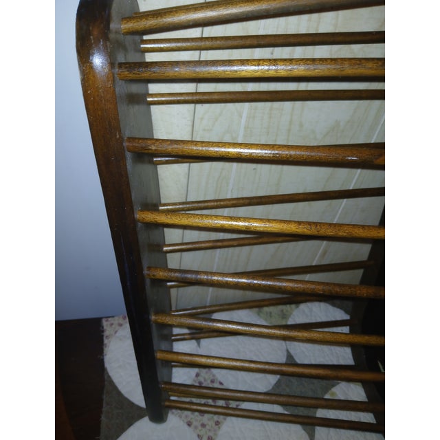Brown 1950s Mid Century Modern Umanoff Style Walnut Magazine Rack For Sale - Image 8 of 8