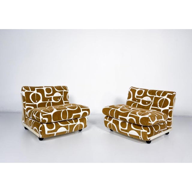 C&B Italia Mid-Century Modern Amanta Lounge Chairs attributed to Mario Bellini for C&B Italia, 1960s, Set of 2 For Sale - Image 4 of 8