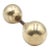 Pair of Modern Polished Cast Brass Ball Shaped Door Knobs For Sale