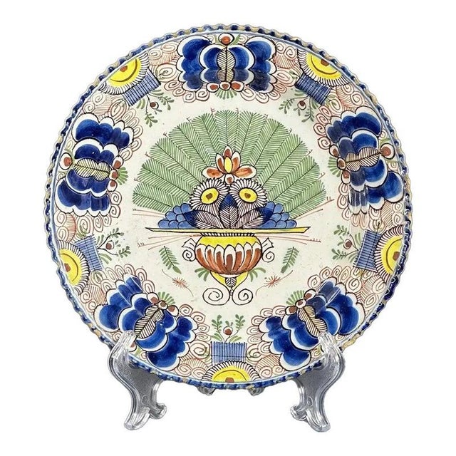Delft Dish with Peacock Pattern from De Klaauw, 1760s For Sale - Image 11 of 11