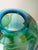 Aquamarine Murano Glass Vase with Star-Shaped Florals by Berit Johansson, 1980s For Sale - Image 13 of 18