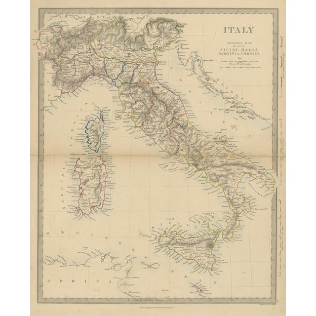 Antique Map of Italy Before Unification, 1858 For Sale - Image 9 of 9