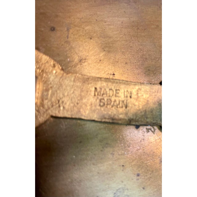 Mid 20th Century Gilt Bronze & Cut Glass Flush Mount Chandelier For Sale - Image 5 of 12