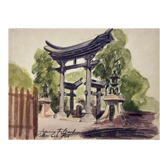 1940s San Francisco Painting Golden Gate Park For Sale