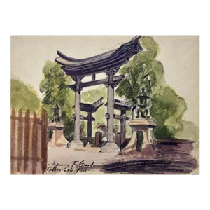 1940s San Francisco Painting Golden Gate Park