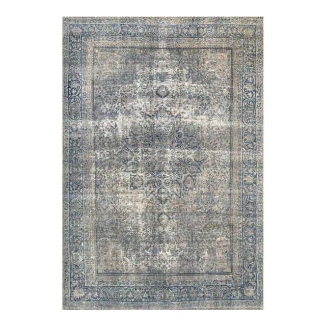 7x10 Antique Persian Kerman Area Rug - 106439 For Sale