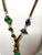 Mid-Century Modern 1960s Venetian Art Glass & Copper-Tone 57" Lariat Necklace For Sale - Image 3 of 6