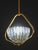 Glass 1950s Art Decò Barovier E Toso Murano Glass and Brass Pendant Light For Sale - Image 7 of 14