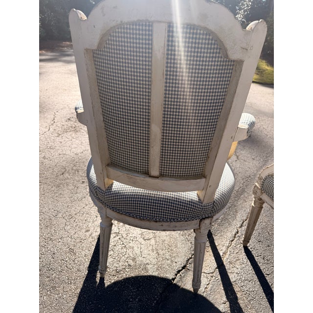 Late 18th Century Pair of Louis XVI Armchairs Ca 1780 For Sale - Image 5 of 9