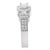 Early 21st Century 14K White Gold Round and Princess-Cut Diamond Three Stone Ring (1 Cttw, H-I Color, I1-I2 Clarity) - Size 8 For Sale - Image 5 of 7