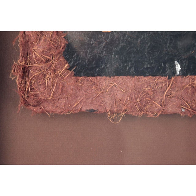 "Double Vision Shadowbox Collage", Contemporary Mixed Media Abstract With Bamboo by Marc Foster Grant For Sale - Image 4 of 5