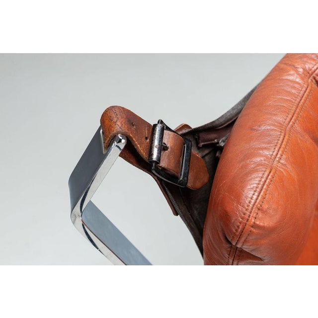 Falcon Lounge Chair Leather and Metal by Sigurd Ressell for Vatne Møbler, 1970 For Sale - Image 16 of 17