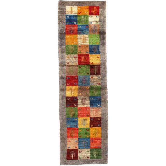 2010s Persian Gabbeh Rug - 2′9″ × 9′7" For Sale - Image 5 of 5