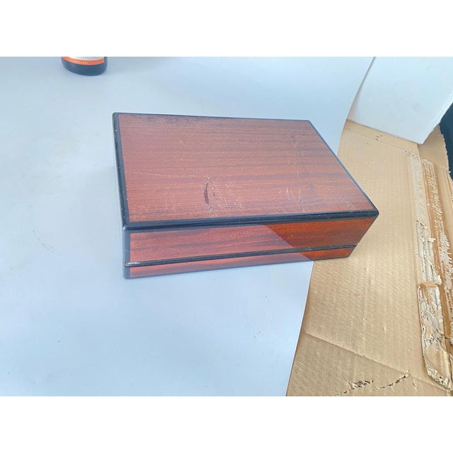 Burl Wood Cigar Box in Brown Black Color, France, 1970s For Sale - Image 3 of 16