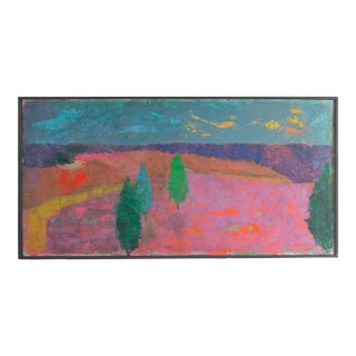 Oil on Canvas Abstract Landscape Painting Signed by Martin Friedman For Sale