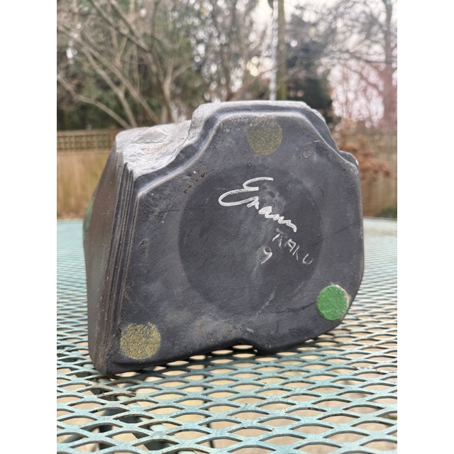 Large Tony Evans Signed Raku Ceramic Studio Art Pottery Vase For Sale - Image 18 of 18