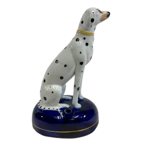 Antique Staffordshire Dalmatian Dog Statue / Figurine From England - Circa 19th Century