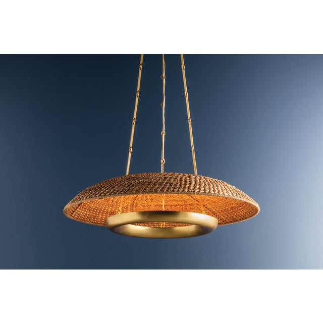 Hudson Valley Lighting Oaklyn 36 in. 6 Light Chandelier in Vintage Gold Leaf Finish For Sale - Image 9 of 11