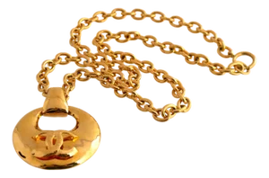 Late 20th Century Vintage Chanel Disc Necklace