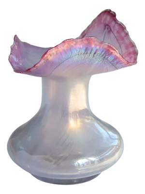 Iridescent Art Glass Vase by Erwin Eisch, Germany, 1981