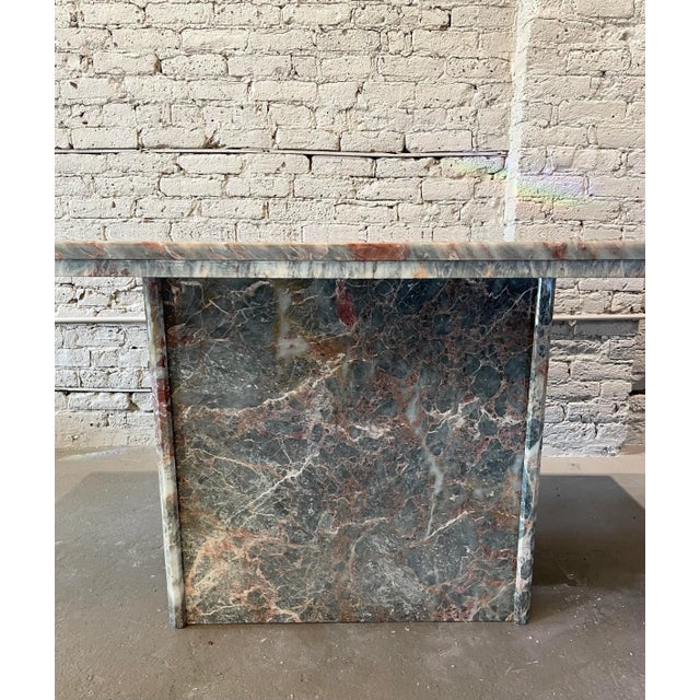 1980s Italian Fior Di Pesco Marble Postmodern Vintage Dining Table For Sale - Image 4 of 13