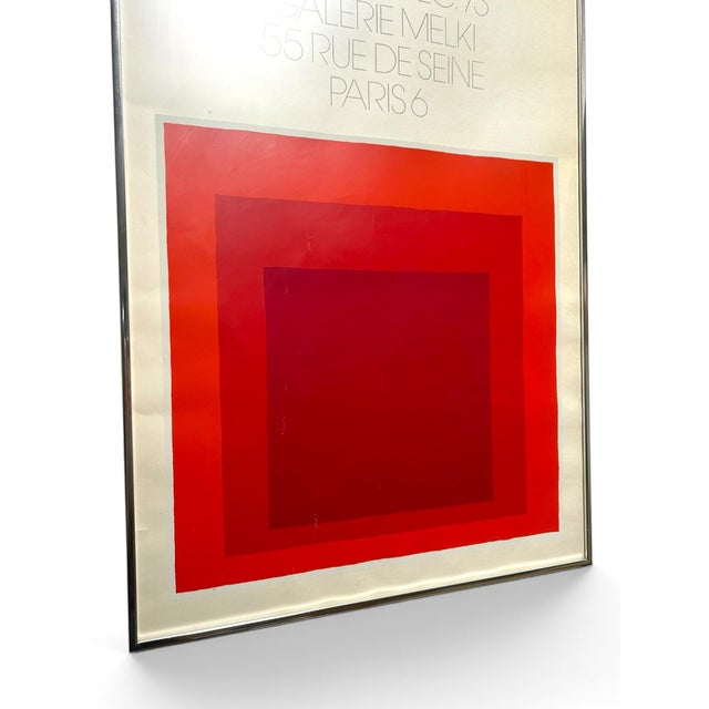 1970s Vintage Josef Albers 1973 Square Modernist Silkscreen Print Paris Exhibit Poster For Sale - Image 5 of 7