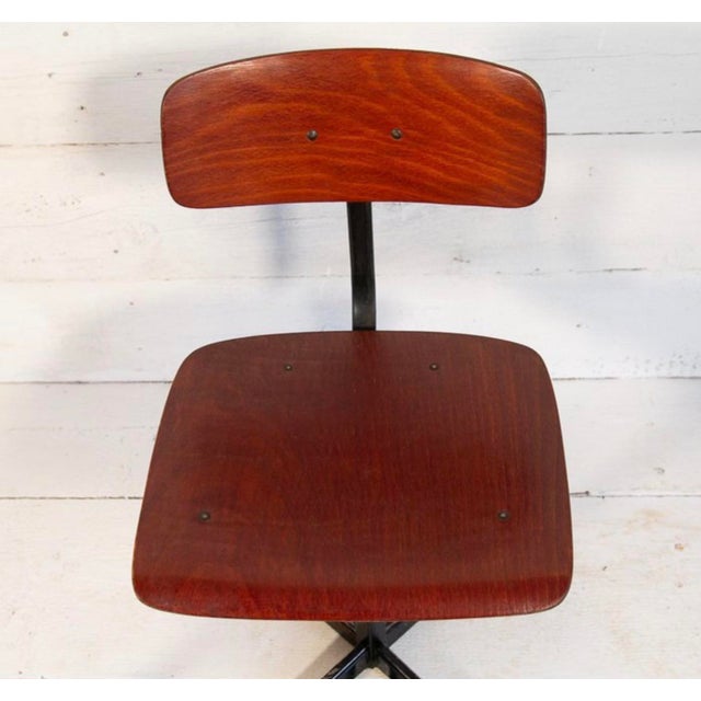 Wood Industrial School Chairs, 1960s, Set of 2 For Sale - Image 7 of 13