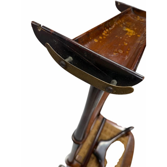 Mid 20th Century Mid Century Men’s Mahogany “Spqr” Clothing Valet, Seat and Drawer. No For Sale - Image 5 of 9