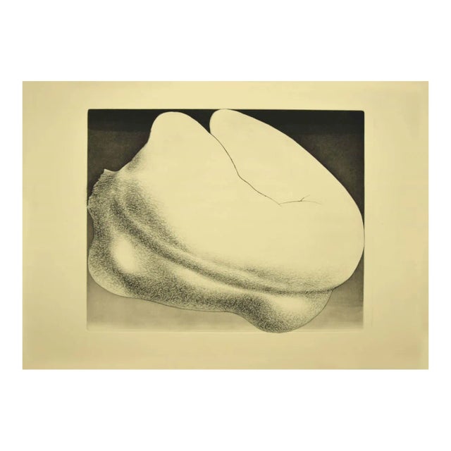 Giacomo Porzano, Woman From Shoulder, Etching, 1970s For Sale