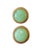 Striking in their simplicity, these gold-tone clip on earrings showcase lustrous round faux celadon green jade bakelite...