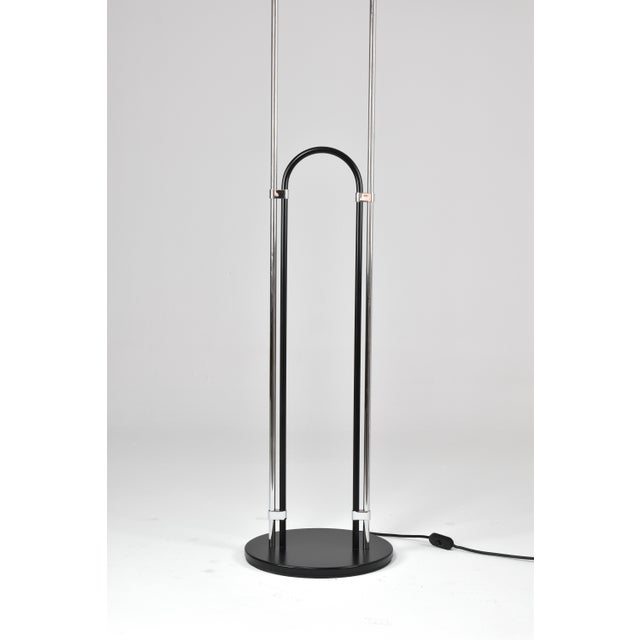 1970's Italian Metal Floor Lamp Attributed to Reggiani For Sale - Image 6 of 8