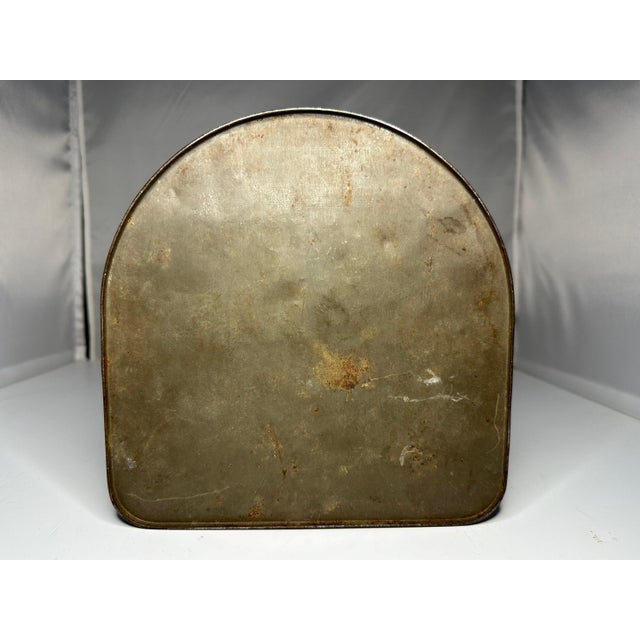 Blue Antique Tin-Litho Tobacco Canister: Ponce de Leon General Store Display For Sale - Image 8 of 10