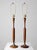 Mid-Century Modern Mid Century Teak Table Lamps Pair For Sale - Image 3 of 12