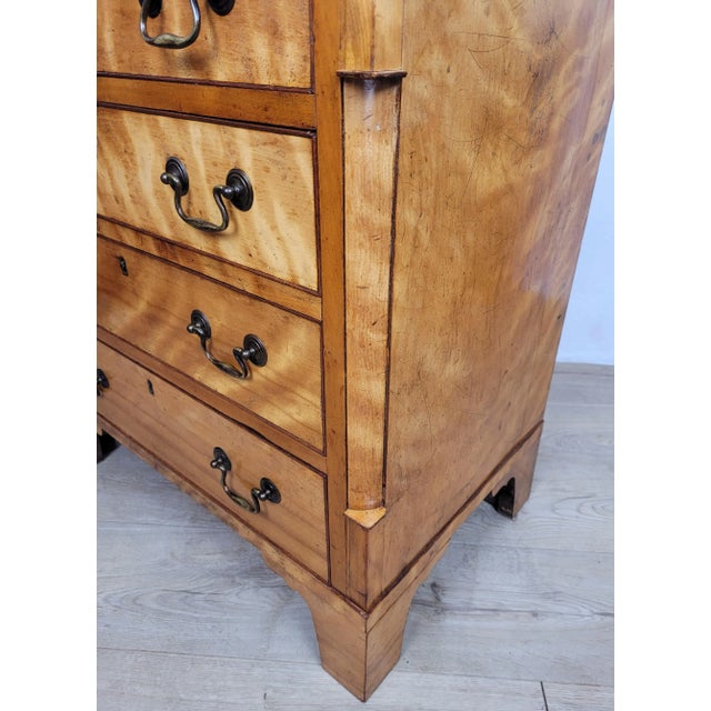 Brown Vintage Chest of Drawers with Drop Handles, 1950s For Sale - Image 8 of 16