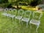 Russell Woodard Vintage Woodard Chantilly Rose Wrought Iron Dining Set — Table & Six Chairs For Sale - Image 4 of 11