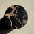 Side Table in Black Petrified Wood with Beige Star Pattern For Sale - Image 6 of 18