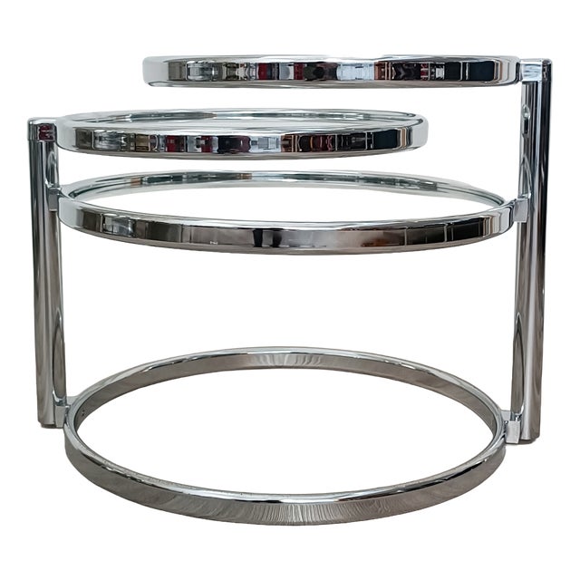 Side Table with Swivel Tops, 1980s For Sale