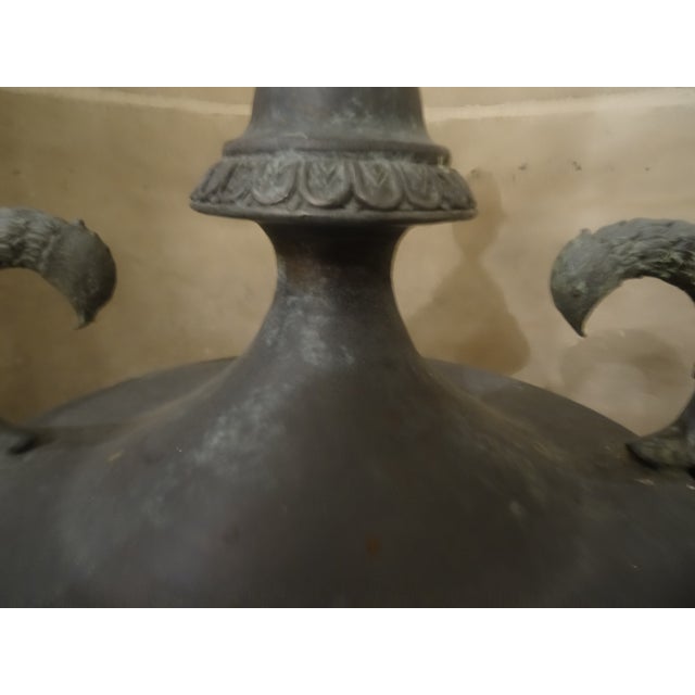 Bronze Mid 20th Century Large Bronze Neoclassical Urns For Sale - Image 8 of 8
