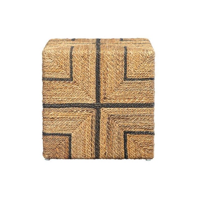 The Woven Fox Cube brings textural warmth and geometric interest to your living room or bedroom with its handwoven banana...