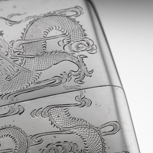 Silver Chinese Silver Hip Flask, Canton, 1920s For Sale - Image 8 of 13