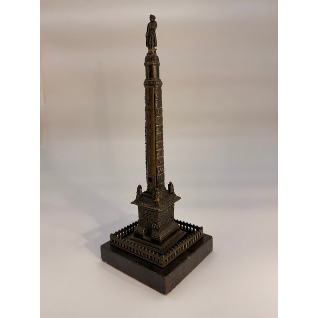 Bronze Antique French Grand Tour Bronze Model of the Vendome Column For Sale - Image 8 of 8