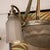 Chrome-Plated Metal and White Crystal Chandelier, 1920s For Sale - Image 3 of 4